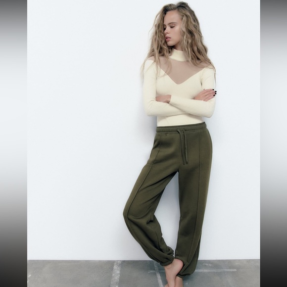 ZARA Plush Jogging Pants - Picture 3 of 9